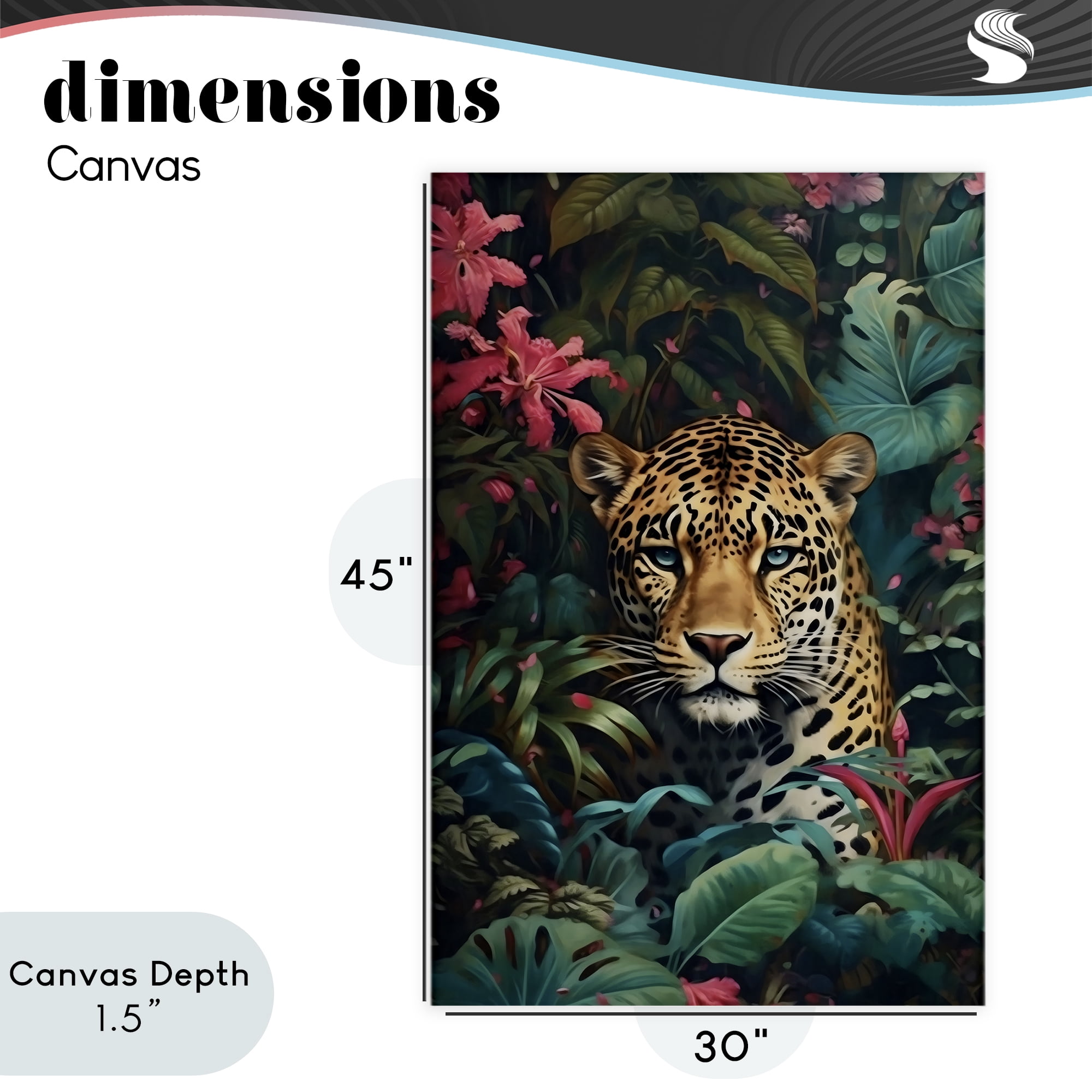 Stupell Industries Jaguar with Silent Emerald Gaze Canvas Wall Art, design by Creative Studio