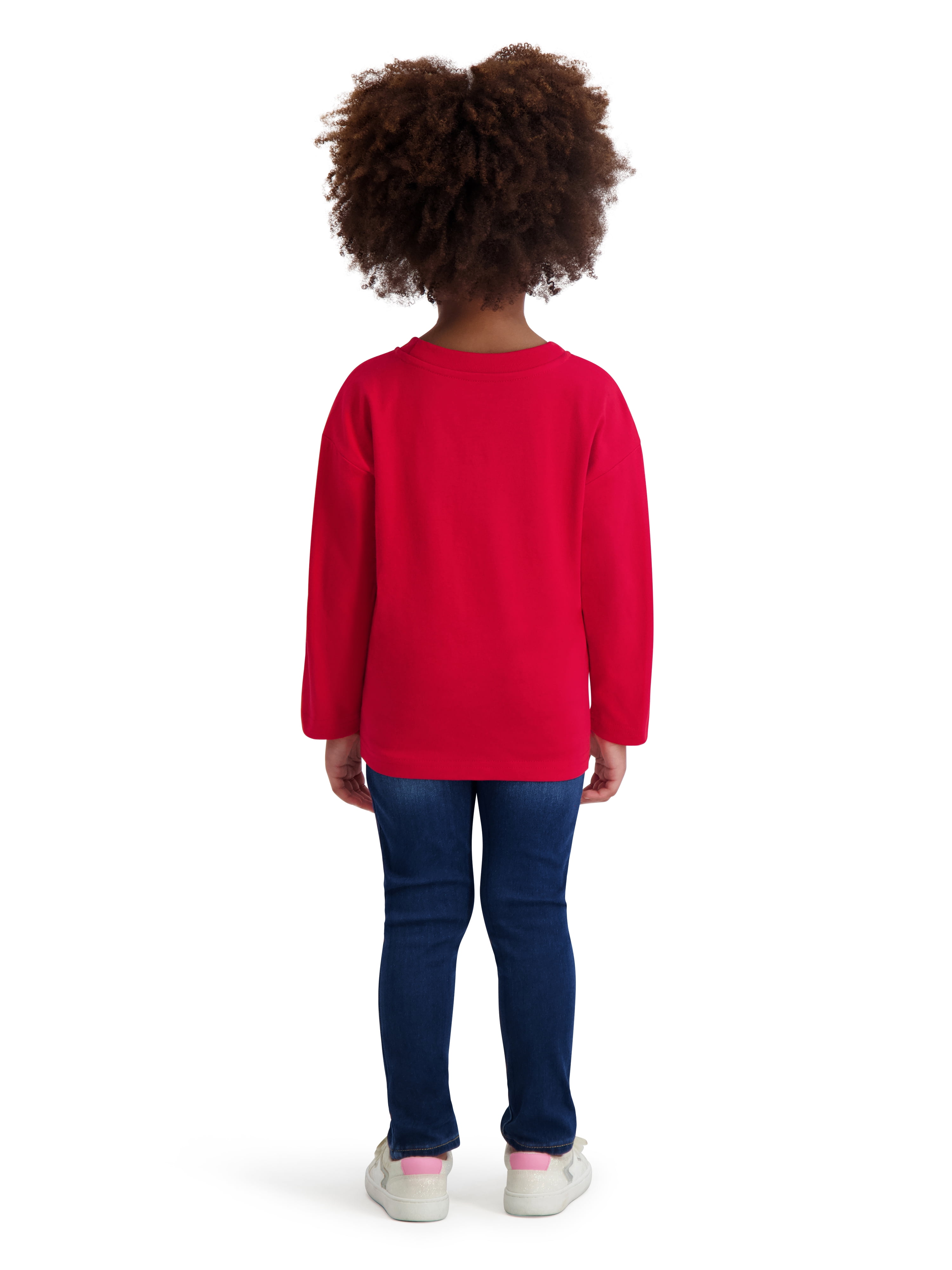Dr. Seuss The Grinch Toddler Unisex Long Sleeve Red Tee Shirt, Sizes 12M-5T