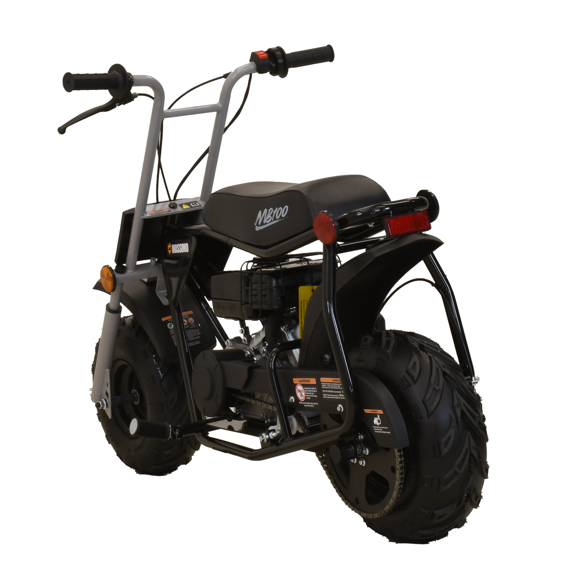 Massimo Motor MB100 2.5 HP 79cc 4-Stroke Gas Powered Mini Bike Motorcycle Trail Bike (Black) - image 5 of 8