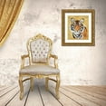 thumbnail image 3 of Unknown 15x17 Gold Ornate Wood Framed with Double Matting Museum Art Print Titled - Tiger, 3 of 4