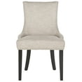 thumbnail image 4 of SAFAVIEH Lester 19" H Contemporary Glam Dining Chair, Grey/Espresso, Set of 2, 4 of 10