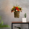 thumbnail image 4 of Cesta de flores colgante Perfecl Decoración de la puerta delantera Corona de otoño Flores artificiales, 4 of 6