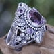 thumbnail image 2 of Mujeres Sparkling Amatista Anillo Anillo de Promesa Zirconia Anillos Anillos de compromiso, 2 of 2