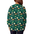 thumbnail image 4 of Christmas Scrub Shirts for Women Long Sleeve Snap Front Xmas Cute Printed Christmas Nurse Uniforms Workwear Tops with Pockets, 4 of 5