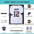thumbnail image 5 of Jersey Display Frame Case - Large Lockable Frames Shadow Box with UV Protection for Baseball Basketball Football Soccer Hockey Sport Shirt Matte Black Finish-2 Pack, 5 of 6