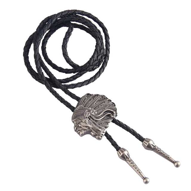 Collar Bolo de vaquero occidental vintage, Perfecl, Bronce, 4x3 cm, 100 cm