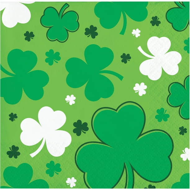 Happy St. Patrick's Day Beverage Napkins, 48 Count