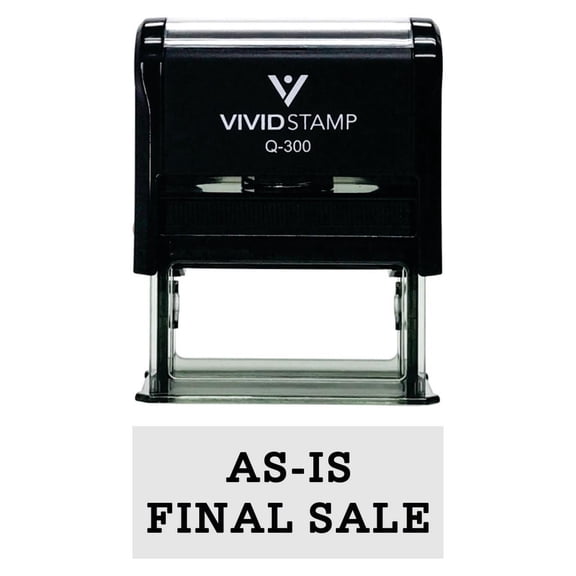 Vivid Stamp AS-IS FINAL SALE Self-Inking Office Rubber Stamp (Black) - Large