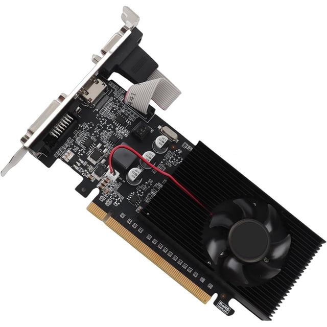 Tarjeta Gráfica GT210, DDR3, 1 GB, 64 Bits, para Juegos, con Puertos DVI VGA, PCIe 2.0, Ideal para Oficina.