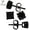 Black, variant on Sterling Silver 925 Dark Brilliant Round / Square Cut Cubic Zirconia Black Ear Stud Men Women Earrings