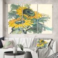 thumbnail image 1 of Designart - Tradionnal Sunflower I - Cabin & Lodge Gallery-wrapped Canvas, 1 of 1