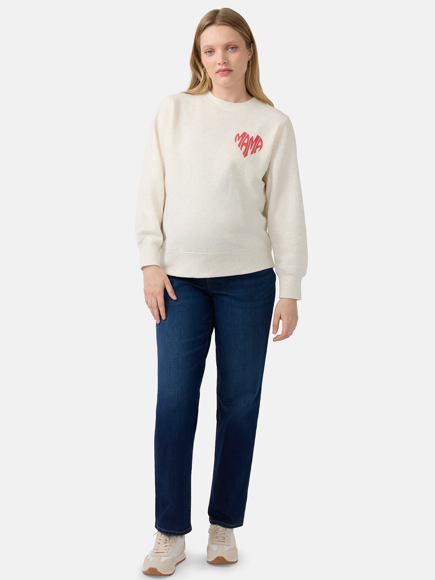 Ingrid & Isabel For Every Belly Women’s Maternity Graphic Sweatshirt, Sizes S-XXL