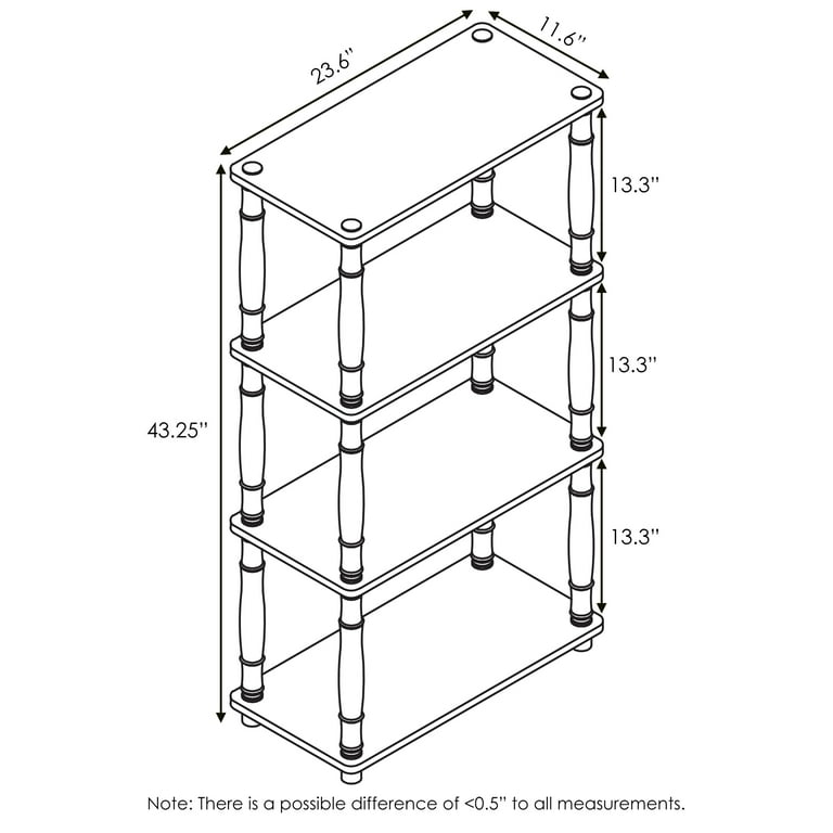 Furinno 18034 Turn-N-Tube 4-Tier Multipurpose Shelf Display Furinno 18034 Turn-N-Tube 4-Tier Multipurpose Shelf Display