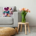 thumbnail image 3 of 26"x26" Simply Daisy Valentines Hearts All Around Poly Accent Pillow, Magenta Qty 1, 3 of 5
