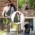 thumbnail image 2 of Mochila impermeable para hombre y mujer, mochila cruzada para hombre y mujer, mochila para senderismo, mochila cruzada multiusos para el pecho, color caqui esquí esquí Gafas de esquí, 2 of 5
