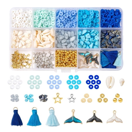 Ocean Theme Beads & Charms DIY Jewelry Making Finding Kit