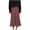 Wine, variant on CHUMUD Womens Polka Dots Midi Skirt High Waist Flared Satin A-Line Skirts Casual Summer Wear