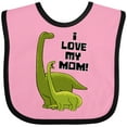 thumbnail image 3 of Inktastic I Love My Mom with Baby and Mommy Brontosaurus Boys or Girls Baby Bib, 3 of 4