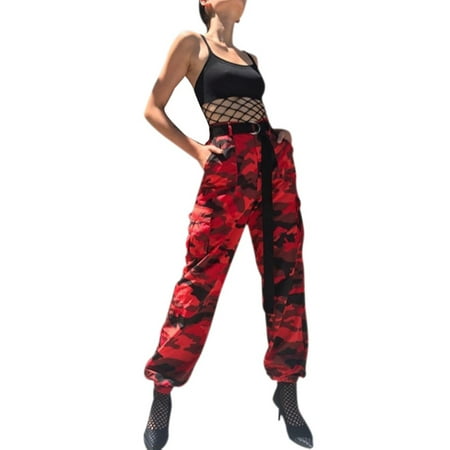 Lavaport Cool Women High Waist Camouflage Harem Pants Trousers Streetwear Plus Size (Best Fabric For Harem Pants)
