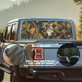 thumbnail image 2 of SEANATIVE Truck Rear Window Decal Perforated One Way See Through Rear Window Graphic Privacy Protection Universal Vehicle Decals for Pickup Truck Car Decor, Wolf Camo Hunting Forest, 2 of 7