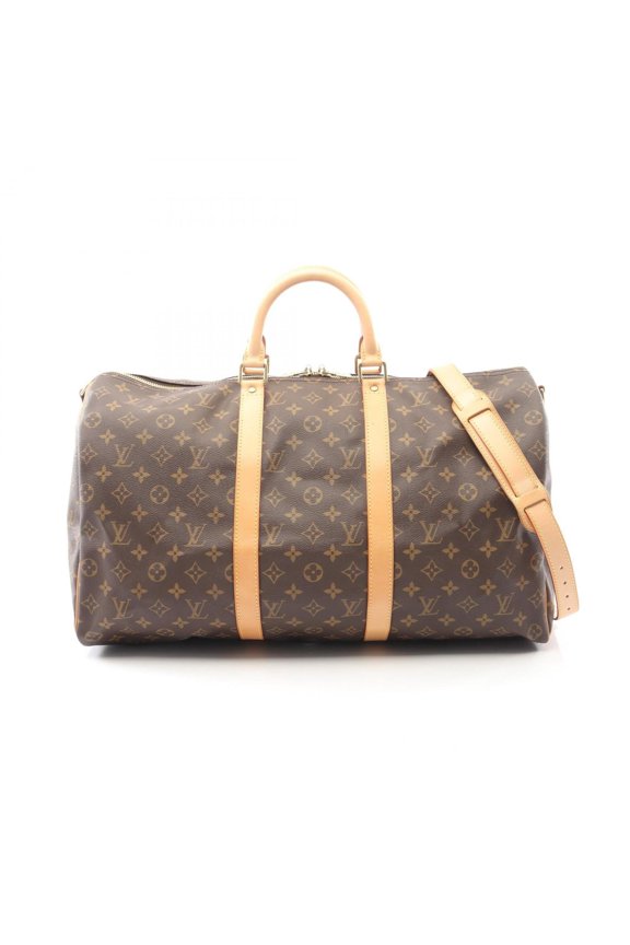 Pre-Owned Louis Vuitton Keepall Bandoulire 50 Boston Bag Handbag, Coated Canvas and Leather,...