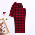 thumbnail image 5 of Baikeli Pyjamas de Noël pour la Famille, Ensemble de Pyjamas Assortis avec Graphique Drôle d'Orignal et de Cerf, Doux, à Carreaux Rouges et Noirs, Manches Longues, Tenue de Nuit, 5 of 5