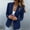Dark blue, variant on Womens Blazer, Women Casual Solid Single Button Lapel Long Sleeve Slim Suit Temperament Coat for Ladies Blazers for Women Blazers for Women Business Casual Red L