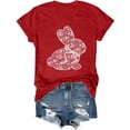 thumbnail image 5 of CAIXIA Womens Easter Shirts T Shirts for Women Graphic Cute Rabbit Graphic Tee Crew Neck Easter Bunny Short Sleeve Womens Tops Trendy, 5 of 6