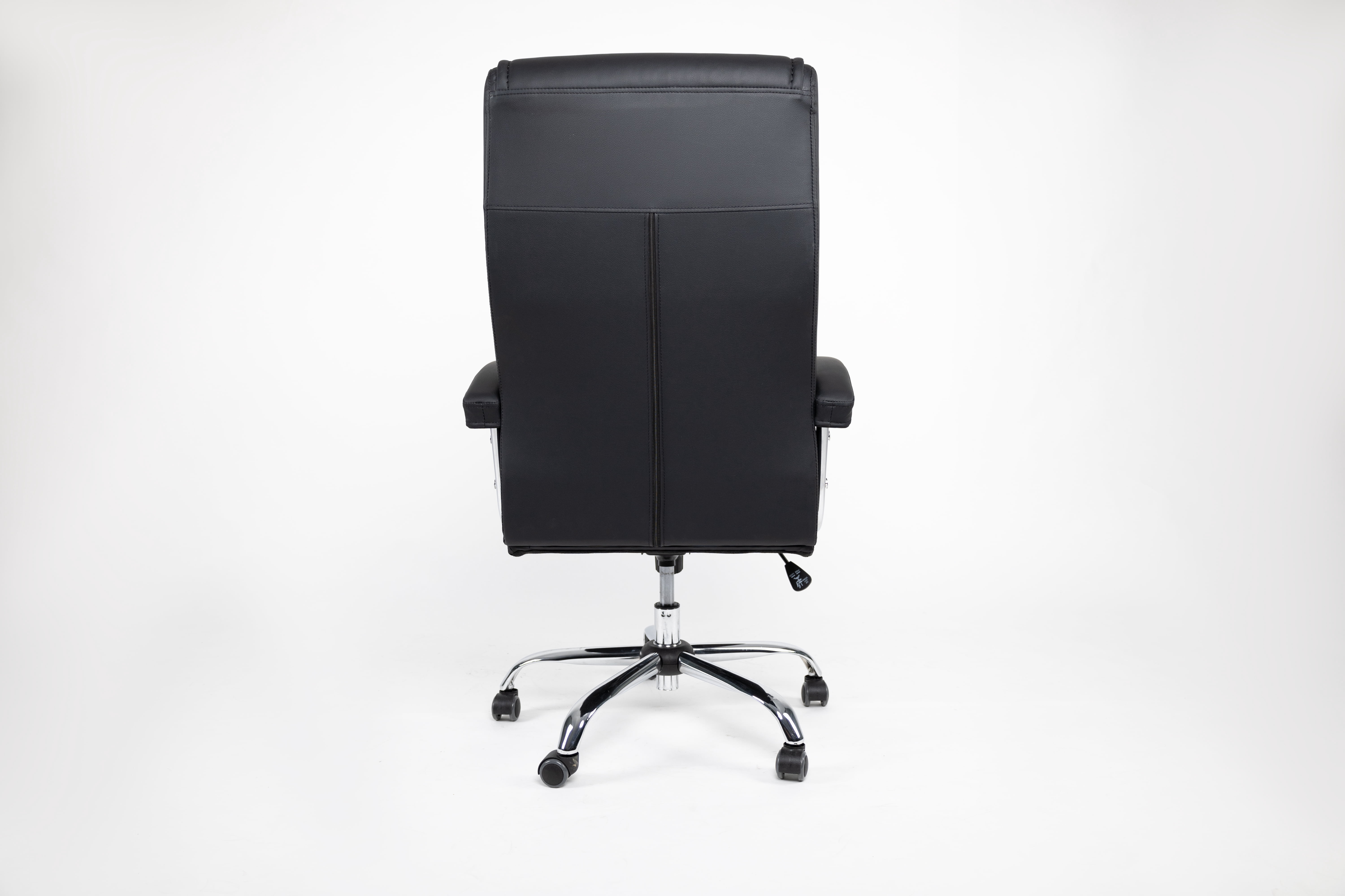 AISWORD High Back Executive Office Chair,PU Leather Ergonomic Computer Desk Chair with Spring Cushion,Chrome Armrests,Swivel Casters for Home Office,Black