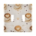 thumbnail image 2 of Dailycode Light Switch Plate Covers 3 Gang Wall Plate Plastics Outlet Covers for Kitchen Home Office Decor Coffee and Heart Latte, 2 of 8