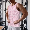 thumbnail image 5 of Pofeuu Ribbon Bow Print Men's Workout Tank Tops Sleeveless Muscle Gym Shirt Quick Dry-X-Large, 5 of 7