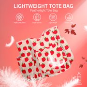 Gocvo Multiple Pockets Corduroy Bag, Large Tote Bag for Women, Ladies Bag Casual Hobo Handbags(Strawberry)