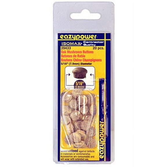 Eazypower 39433 0.31 in. Oak Mushroom Plug - 20 Pack