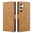 thumbnail image 5 of for Samsung Galaxy S24 Wallet Case, Classic Business with Card Slots Kickstand Magnetic Buckle PU Leather Flip Folio Shockproof Full Body Protective Phone Case for Galaxy S24, Brown, 5 of 5