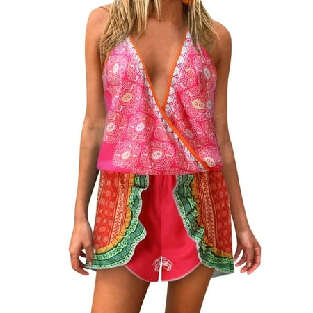 

gvdentm Pajama Pants Women Paper Bag Pants High Waist with Pockets Tie Casual Cropped Trousers Trendy