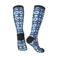 thumbnail image 4 of Balery Vintage Blue Printed Novelty Socks Men's Women's Crew Socks Sports Socks Knee High Socks Cotton Socks Quirky and Cool Socks, 4 of 9