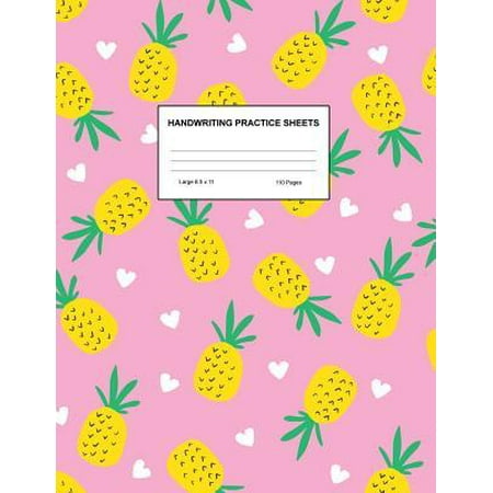 Handwriting Practice Sheets: Cute Blank Lined Paper Notebook for Writing Exercise and Cursive Worksheets - Perfect Workbook for Preschool, Kinderga