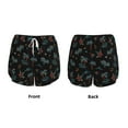thumbnail image 6 of Uemuo Hawaiian Style Pattern Women's Athletic Shorts High Waisted Running Shorts with Liner Pockets Gym Elastic Workout Shorts-X-Large, 6 of 9