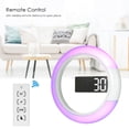 thumbnail image 2 of Reloj despertador digital con espejo de pared LED de 12 pulgadas y temperatura USB, 2 of 8