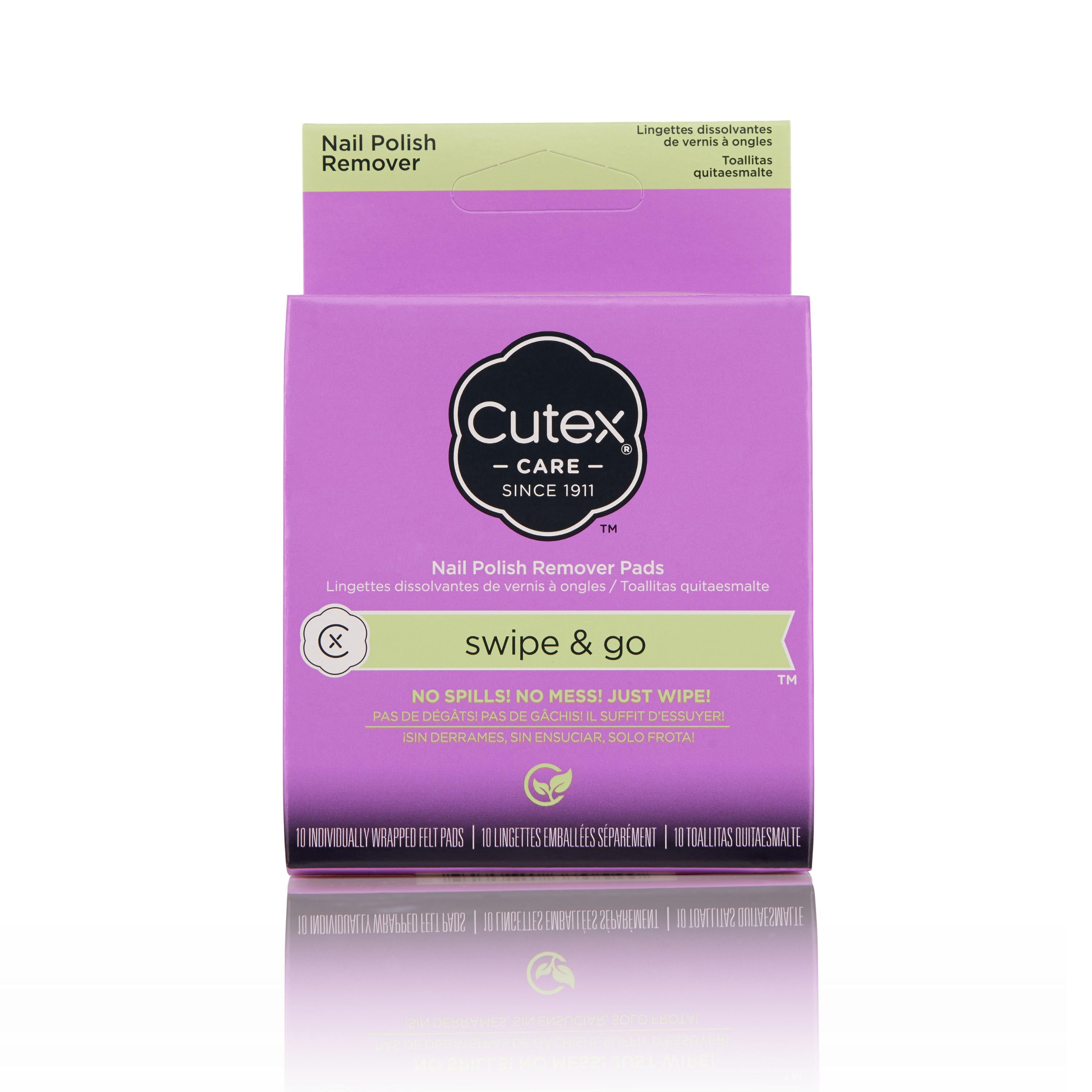 (3 pack) Cutex Care Swipe and Go Nail Polish Remover Pads, 10 Count