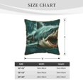 thumbnail image 4 of Fotbe Abstract Geometric Shark Pattern Velvet Decorative Throw Pillow Covers with Elegant Piping, Soft Plush Cushion Cover for Sofa, Bed, Car, Office-18"x18", 4 of 8