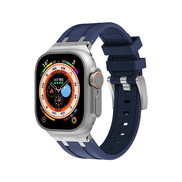 Correa De Lujo Compatible con Apple Watch Silicon Suave, Todas las Series