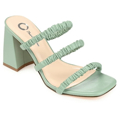 

Journee Collection Womens Reagaan Tru Comfort Foam Open Square Toe Block Heel Sandals