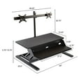 Stand Up Desk Store AirRise Pro 2.0 Two Tier Standing Desk Converter with Dual Monitor Mount