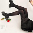 thumbnail image 2 of Black Medias de puntos irregulares para mujer Pantimedias ajustadas brillantes para fiesta-club, 2 of 5