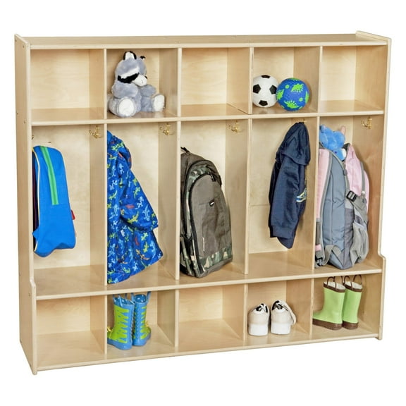 Wood Designs Contender 54 in. 5 Section Seat Locker