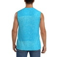 thumbnail image 4 of Easygdp Sky Blue Glitter Men's Breathable Tank Tops Sleeveless Sporty T Shirts for Basketball, Mountaineering, Bodybuilding -3X-Large, 4 of 8