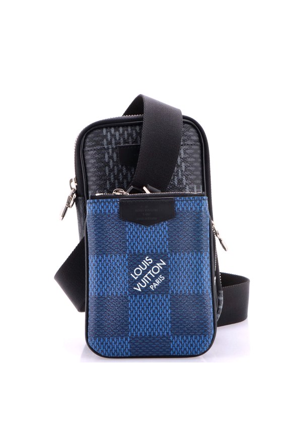 Pre-Owned Modular Pouch Limited Edition Damier Graphite 3D By Rebag