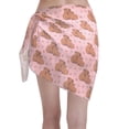 thumbnail image 2 of KLL Heart Capybara Print Women's Sarong Coverups Short Bathing Suit Wrap Skirt Beach Wrap Swimsuit Cover Ups, 2 of 6