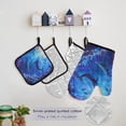 thumbnail image 5 of Whale in Sea 5 Pcs Kitchen Set Heat Resistant Oven Mitts and Non-Slip Pot Holders with Adjustable Cooking Apron, 5 of 6